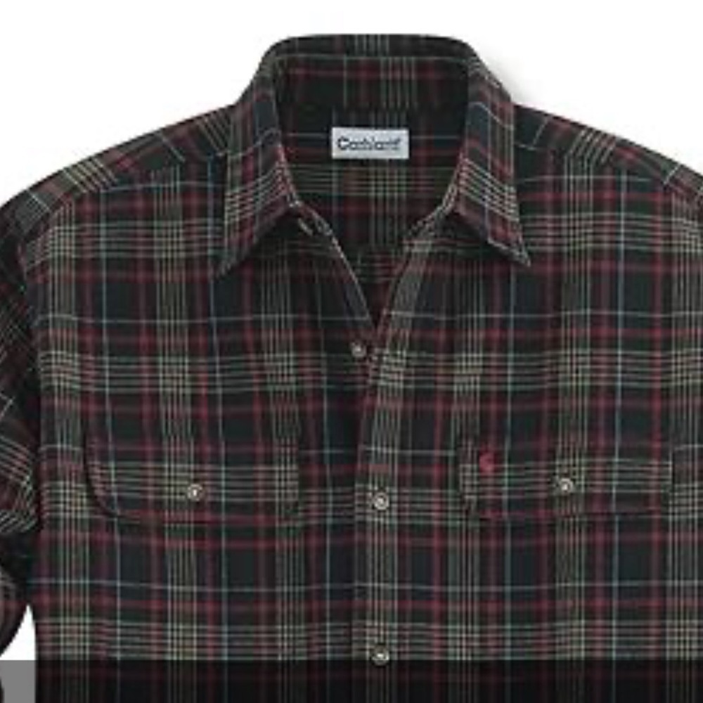 Carhartt Heavyweight plaid flannel long sleeve shirt Size Large 100% cotton